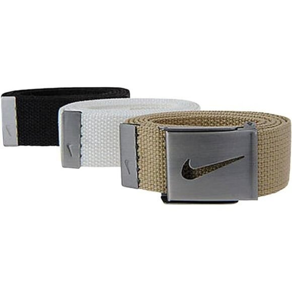 Mens Adjustable Golf Belt 3 Pack Web Canvas Waist Strap Fits Up To Size 42 - Picture 4 of 6